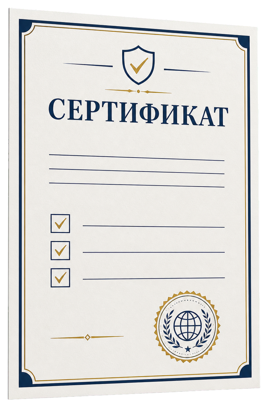 Сертификат для таможенного оформления и проверки документов